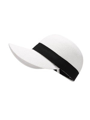 Straw-woven Long Duckbill Cap