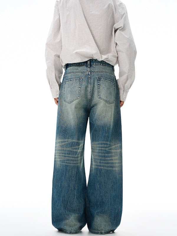 Liber Autumn Men's Pocket decoration Jeans