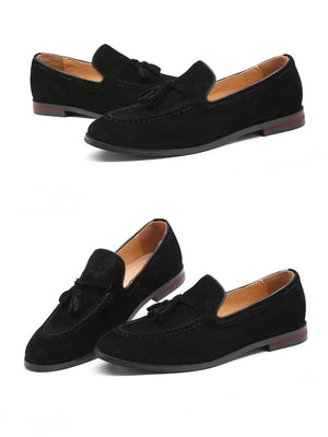Suede Tassel Slip-on Loafers