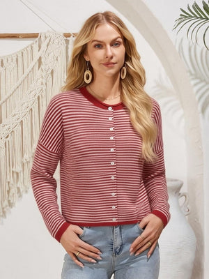 Christmas Stripes Red Cardigans