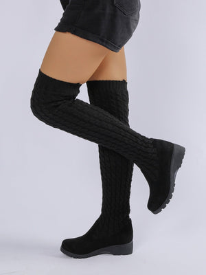 Over-the-knee Knitted Women's Boots
