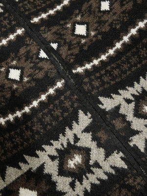 Fair Isle Contrasting Colors Jacquard Preppy Style Knitted Cardigan