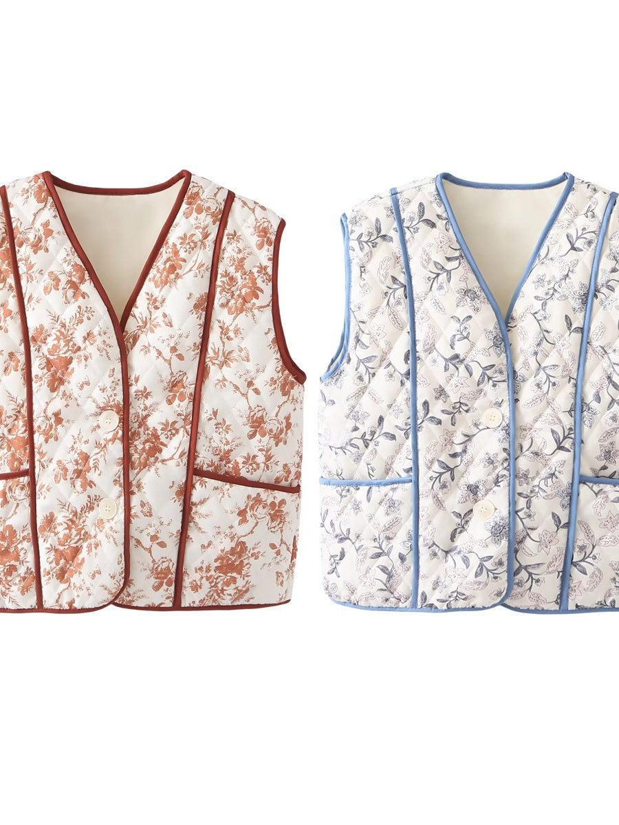 Liber European and American style Women's Printed Vests