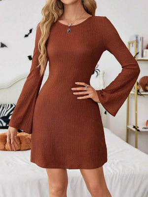Liber Autumn Women's Lace up Solid Color Mini&Short Dresses