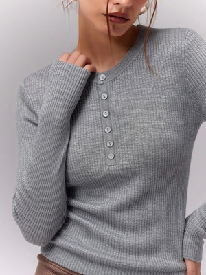 100% Superfine Wool Polo Collar Pullover Sweater