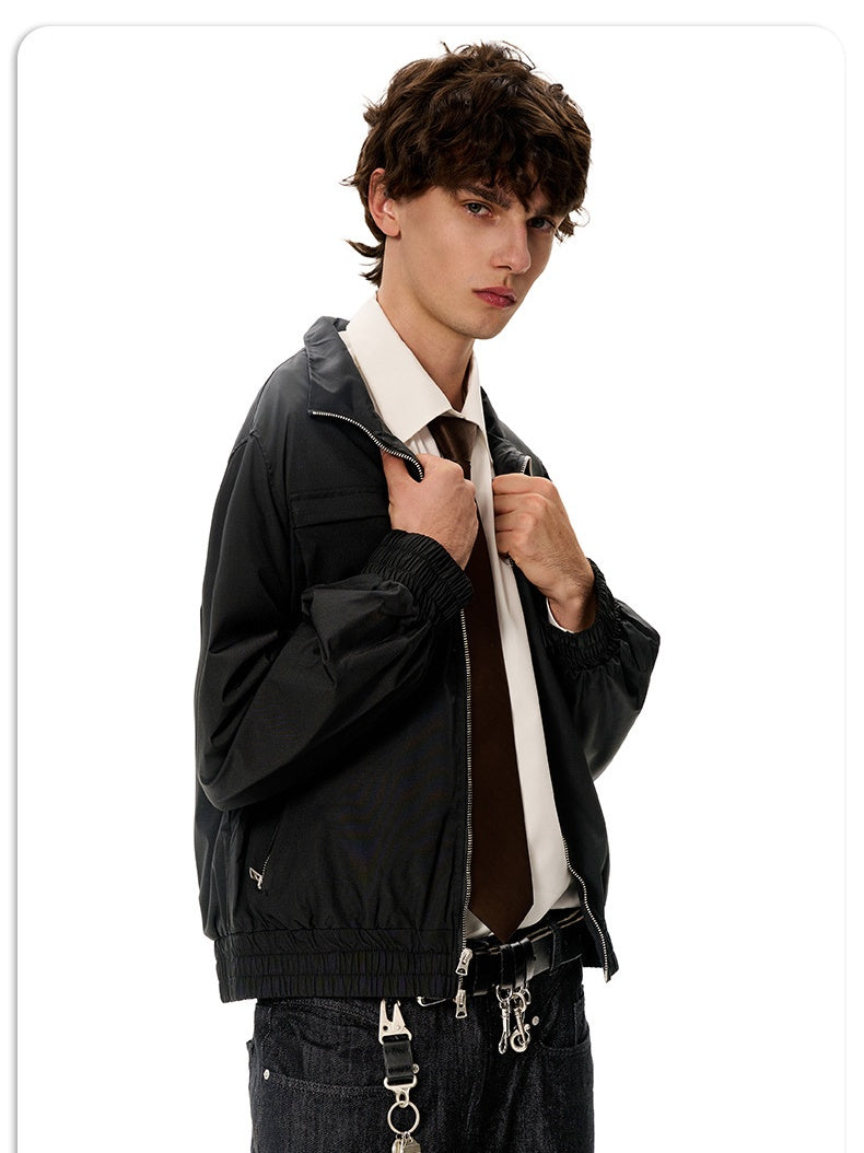 Short And Wide Boxy Outdoor Tooling Stereo Loose Jackets
