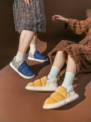 Colorblock Pleated Flats