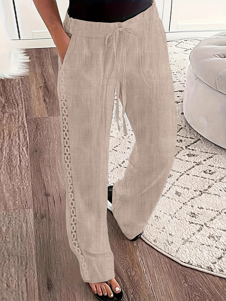 Side-trimmed Slanted Pocket Casual Trousers