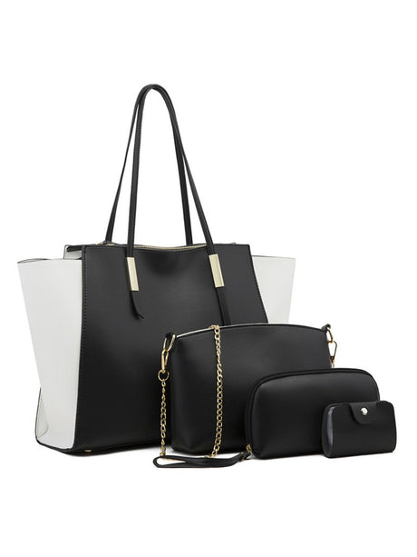 4-piece Patchwork Tote Bag Set