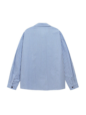 Liber Autumn Neutral wear Tie Stripes Shirts