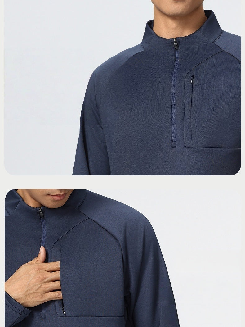 Half Zipper Quick-drying Train Cycling Running Fitness Sports T-shirt