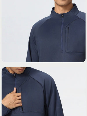 Half Zipper Quick-drying Train Cycling Running Fitness Sports T-shirt