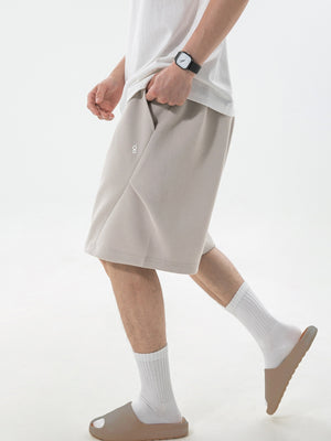 Geometry Simple Gathering Loose-fit Five Points Shorts