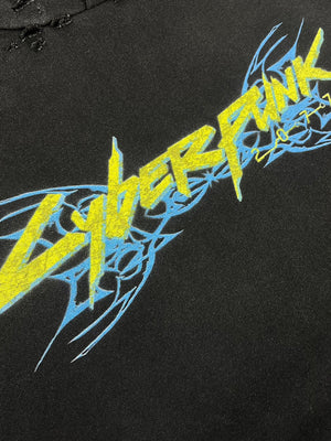 Figure Cyberpunk Printed Destroy Hoodies