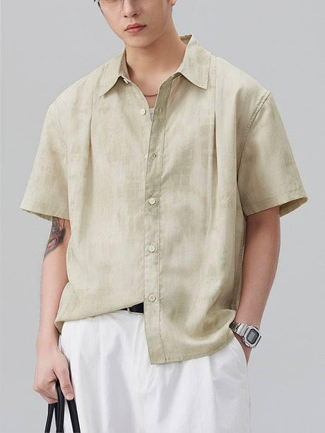 Tie-dye Loose-fit Flax Shirts