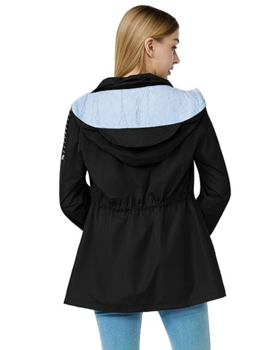 Lightweight Jacket Raincoat Water Proof Mountain Climbing Outdoor Drawstring Windproof Trench Coats