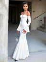Off-the-shoulder Maxi Dress High Waist Slim Sexy Long Hip Dress