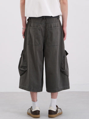 Retro Vintage Distressed Large Pockets Tooling 7 Points Shorts