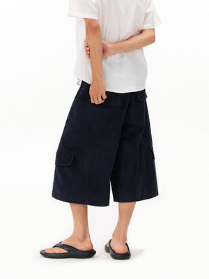 7 Points Work Clothes Baggy Straight-fit Shorts