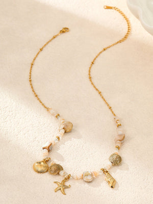 Holiday Conch Starfish Pearl Necklace