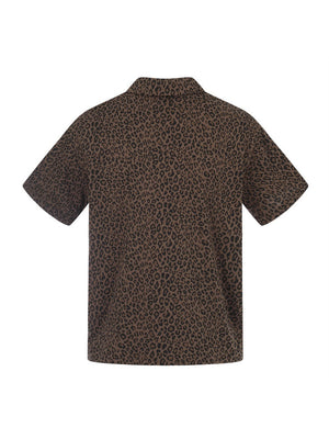 Leopard Print Vibe Letter Loose-fit POLO