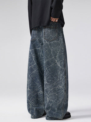 Lightning Jacquard Machete Loose Silhouette Jeans