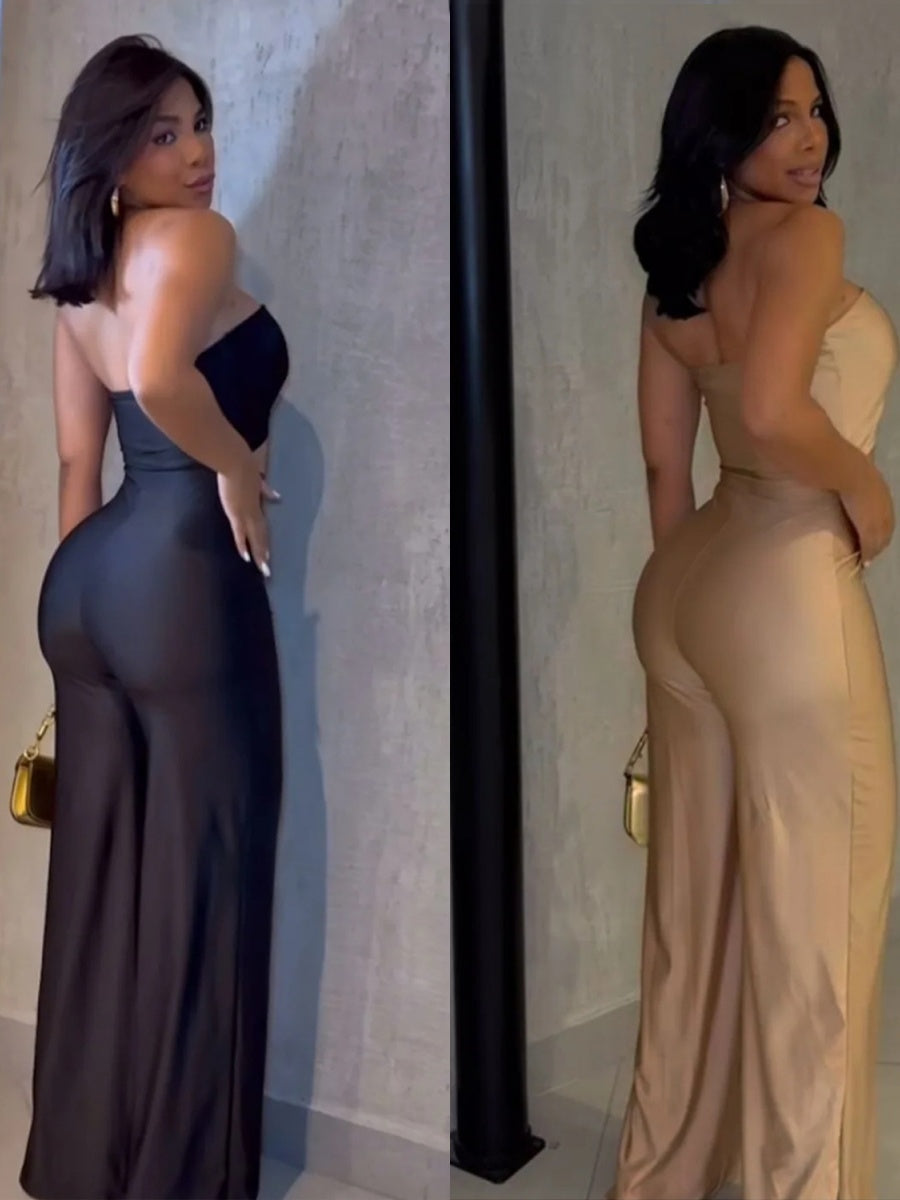 Navel Tube Top Jumpsuits