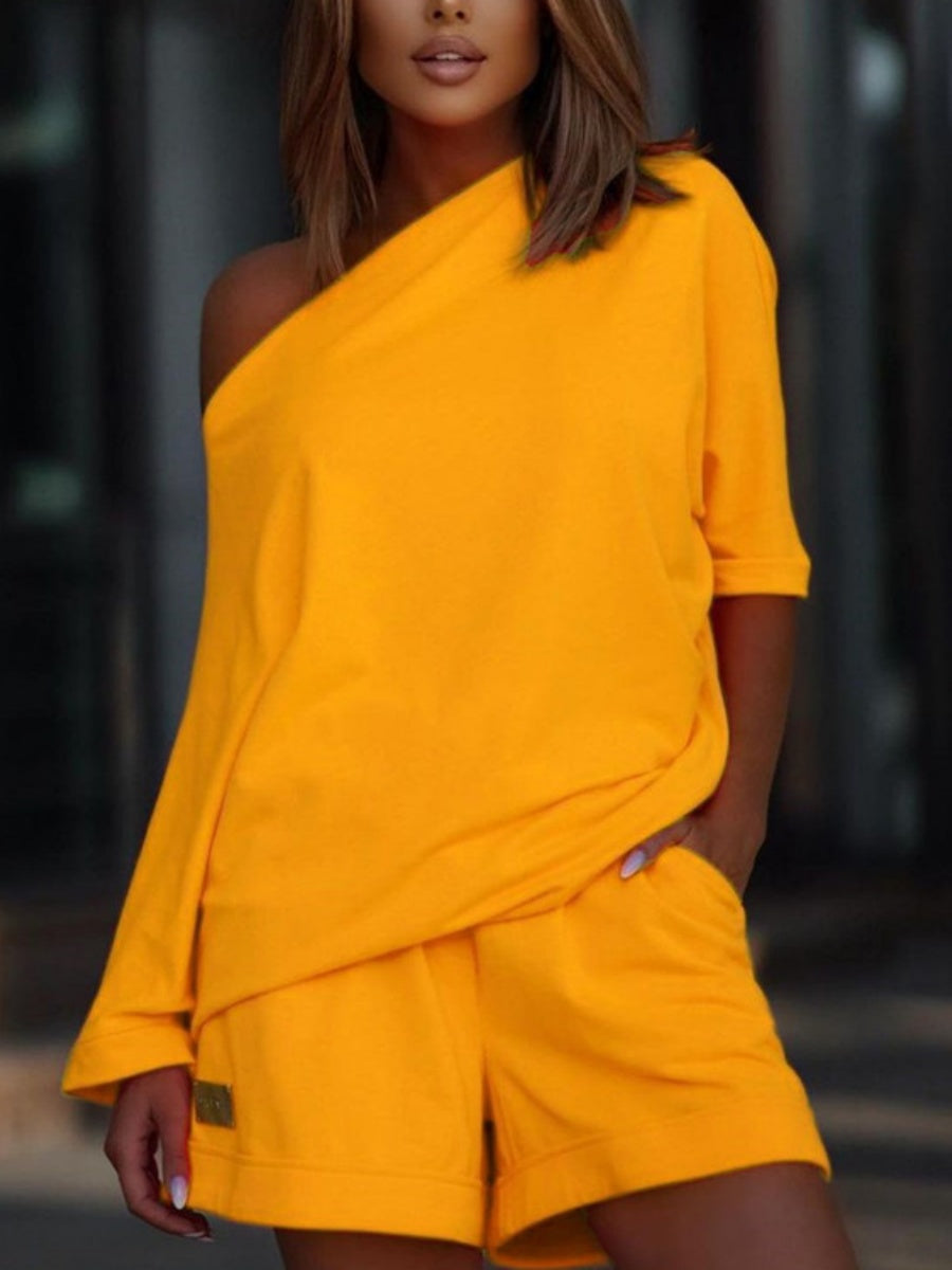 Sweatshirts&Hoodies Set Off-shoulder 2-piece Sets