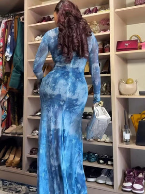 Crimp Big Swing Reunion Gauze Maxi Dresses