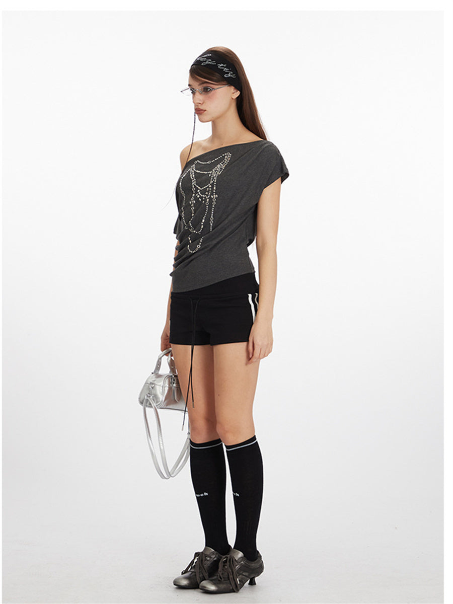 Liber Summer Women's Printed Chain T-shirts