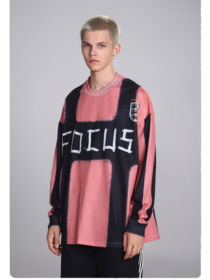 Liber Autumn Neutral wear Printed Letter T-shirts