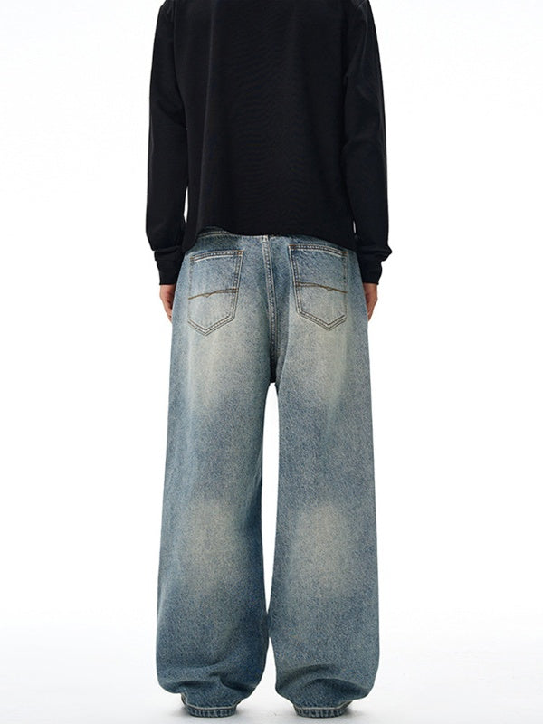Liber Autumn Men's Pocket decoration Jeans