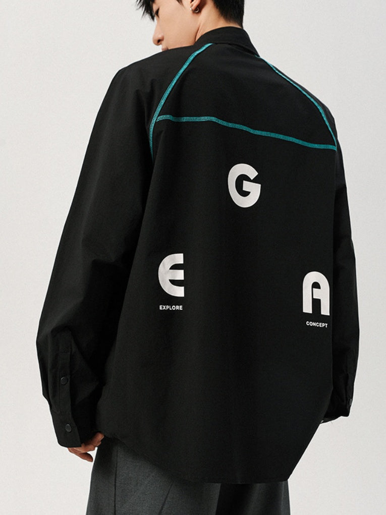 Hasselblad Line Loose-fit Color-blocked Shirts