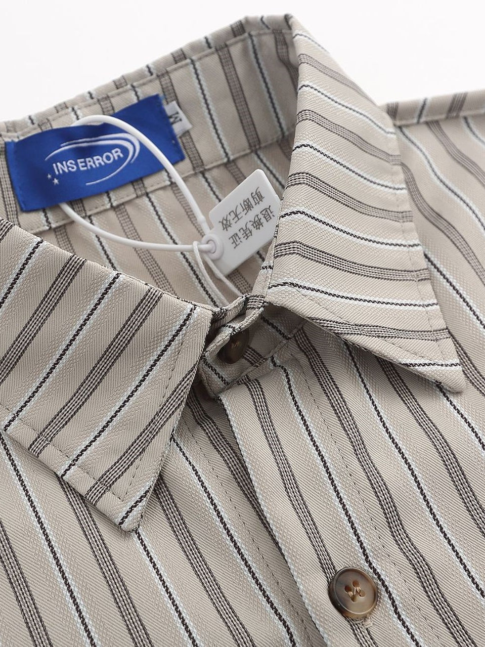 Liber Autumn Neutral wear Pocket decoration Stripes Shirts
