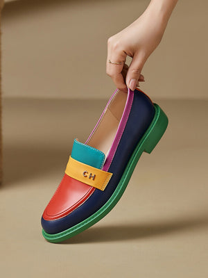 Colorful Patchwork Loafers