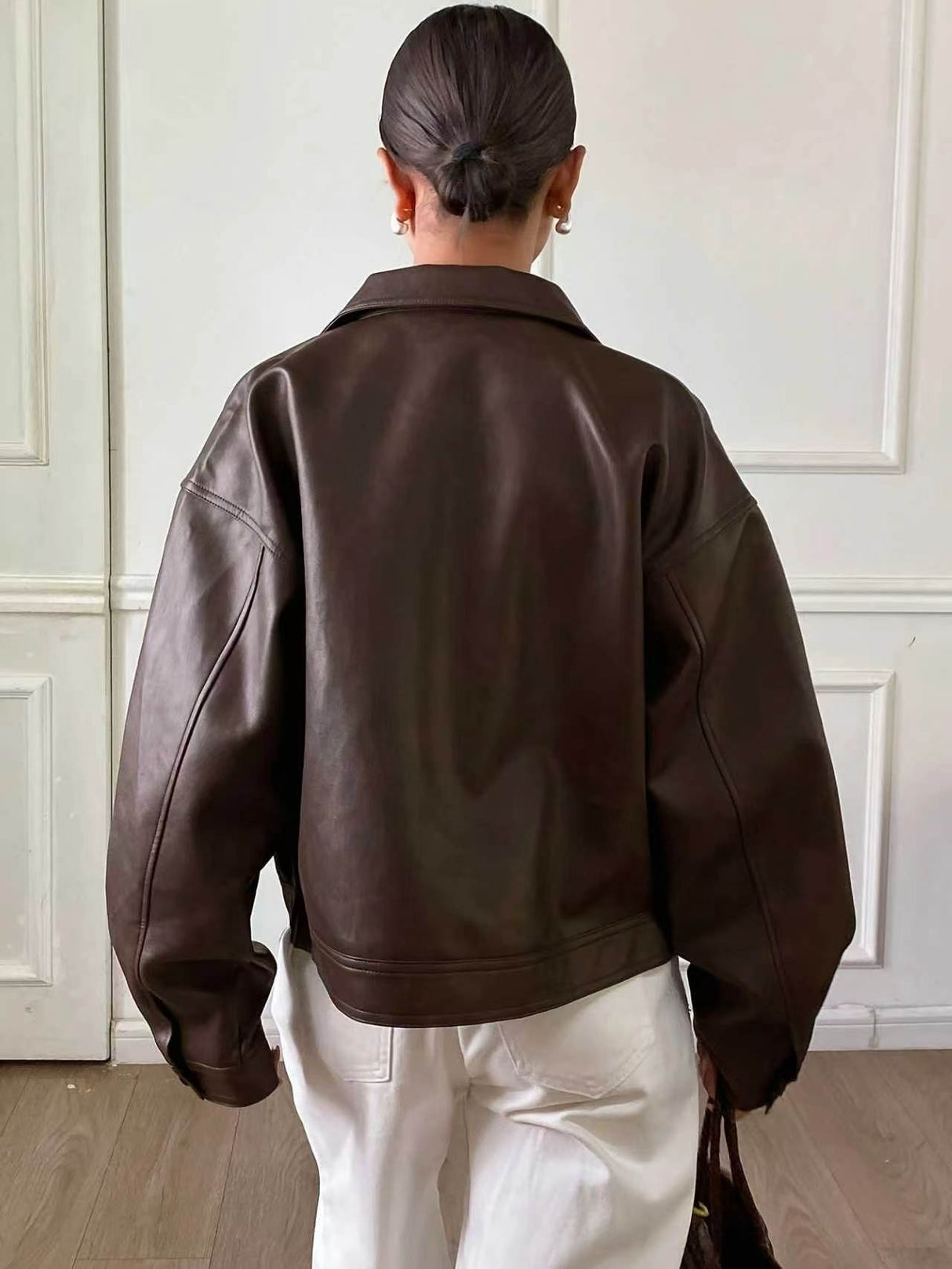Casual Leather Jacket Loose Coat