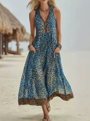 Simple Solid Color Patchwork Dress