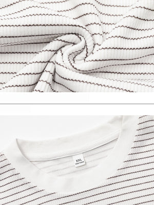 Simplicity Black And White Stripes T-shirts