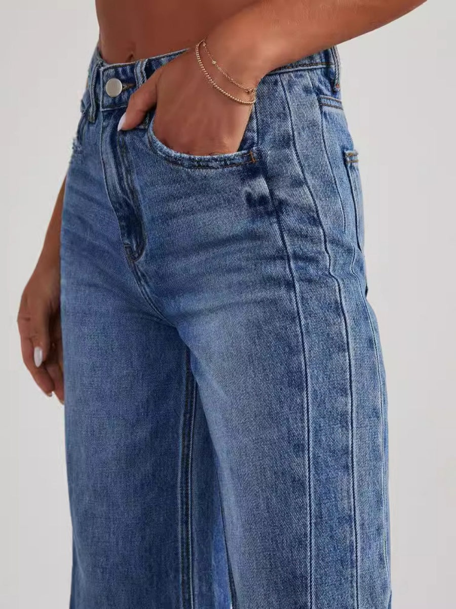 Washing Old Wide Leg Jeans