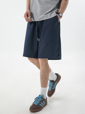 Faux Denim Loose-fit Straight-fit Mid-length Pants Five Points Shorts