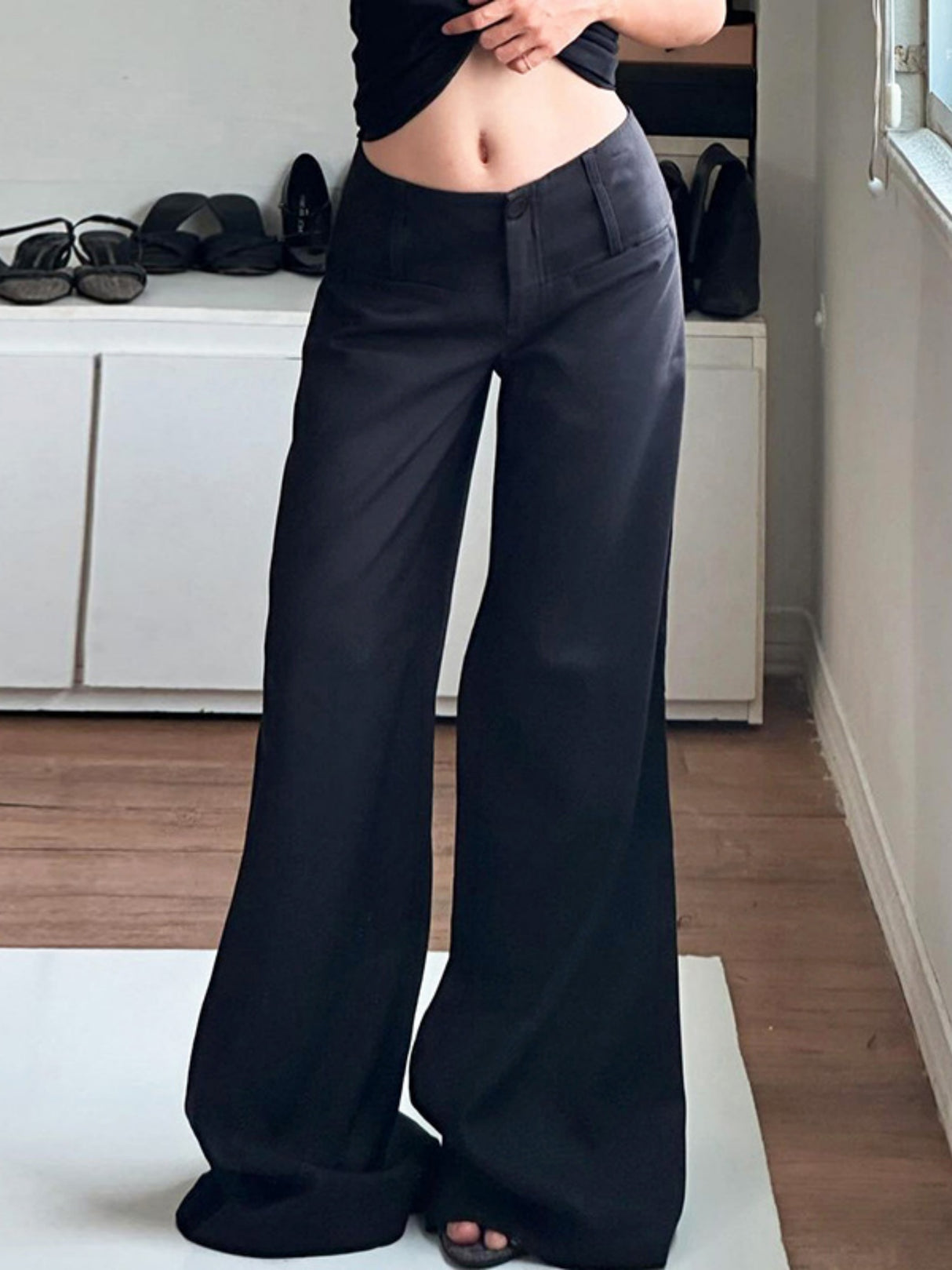 Y2K Low-rise Pocket Suit Trousers Pants