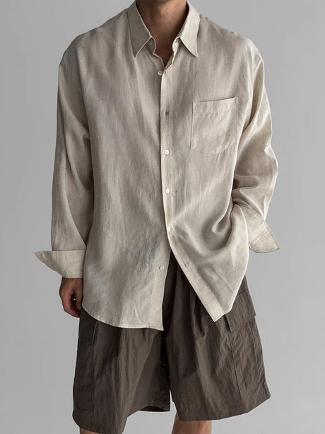 Breathable Flax Loose-fit Sunscreen Shirts