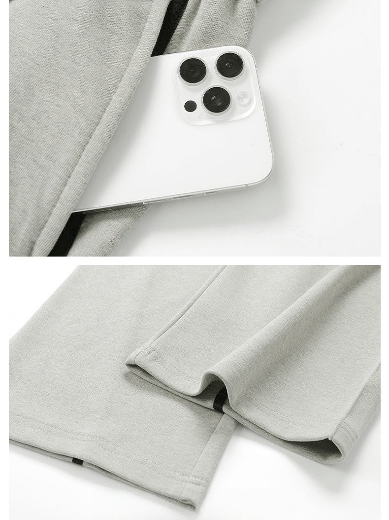 Liber Autumn Neutral wear Patch decoration Solid Color Pants