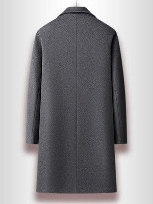 Long Suit Collar Wool Coat Cotton
