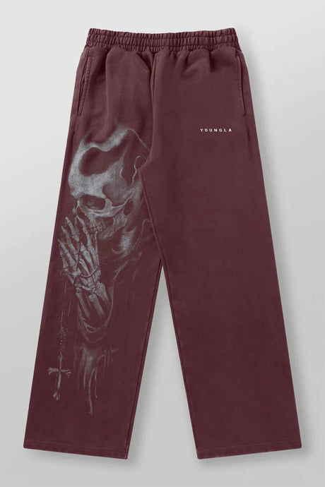 Printed Fitness Straight Wide-leg Pants