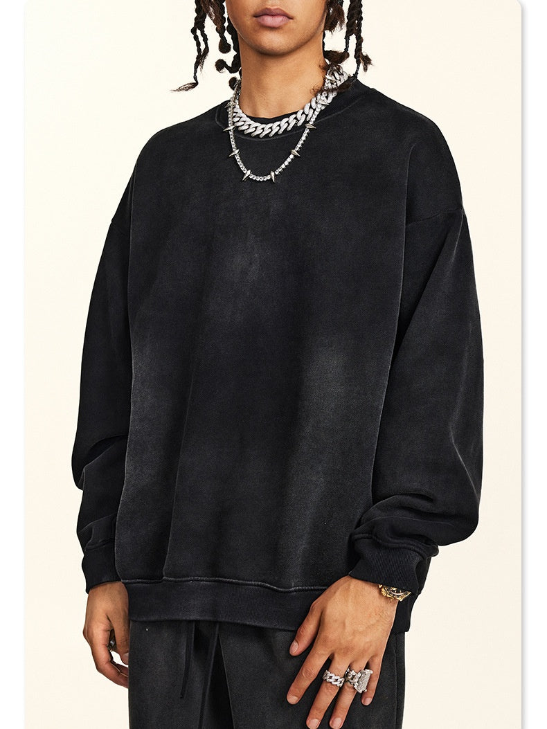 Liber Autumn Neutral wear Ribbed hem Solid Color Sweatshirts&Hoodies
