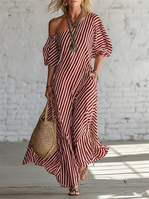 Simple Solid Color Patchwork Dress