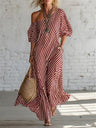 Simple Solid Color Patchwork Dress