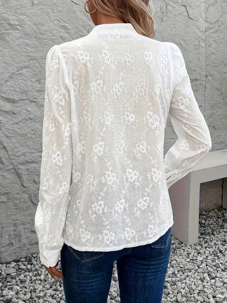 Lace Plants And Flowers Blouse
