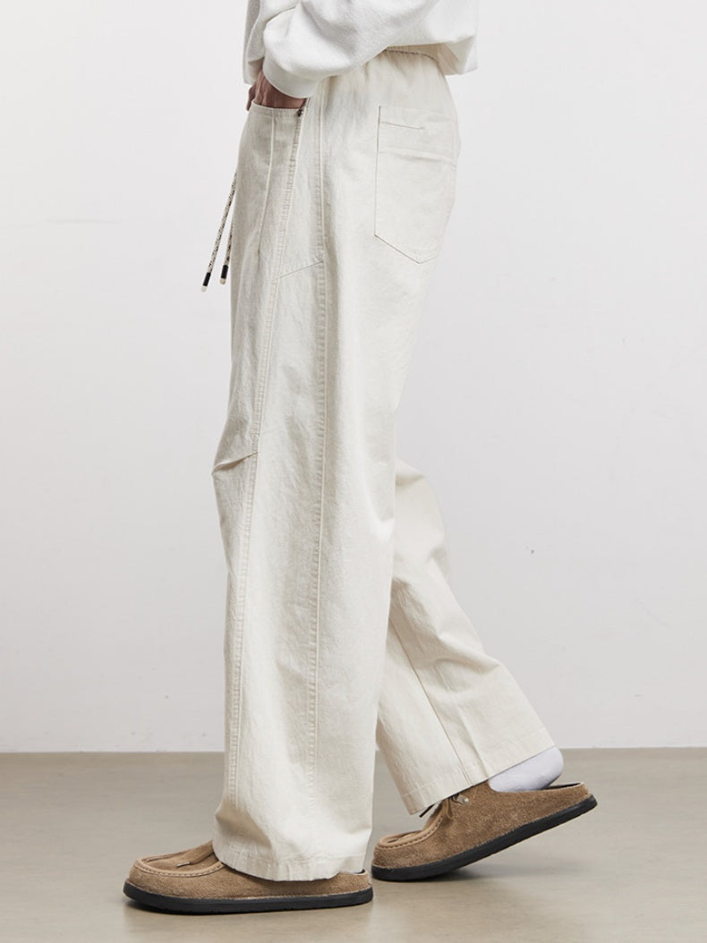 Loose-fit Simple Versatile Straight-fit Pants